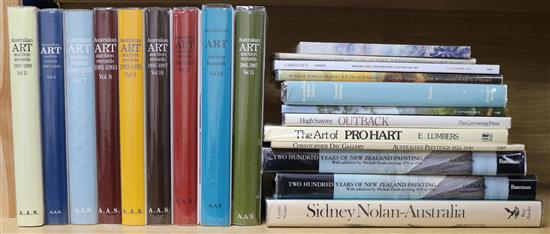 A quantity of reference books related mostly to Australian art